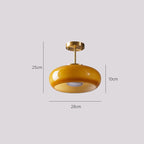 Retro Orange Glass Ceiling Light