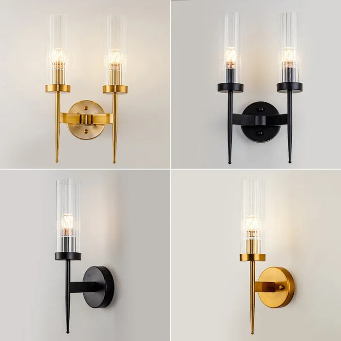 Fluted Glass Wall Light
