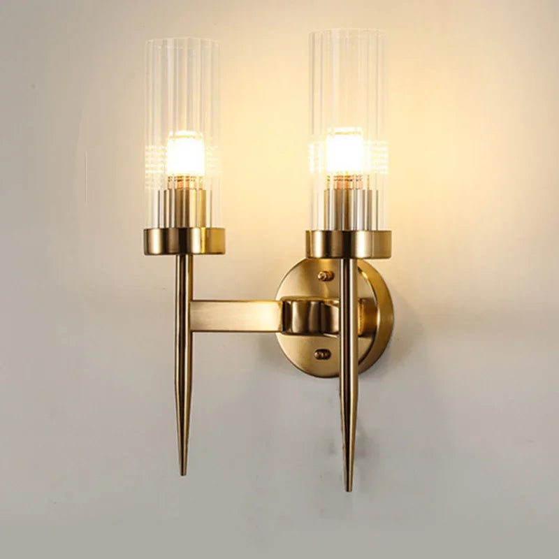 Fluted Glass Wall Light