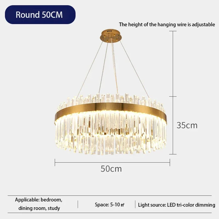 Gold Crystal Pendant Light