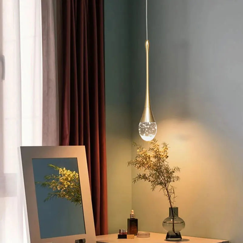 Teardrop Pendant Crystal Light