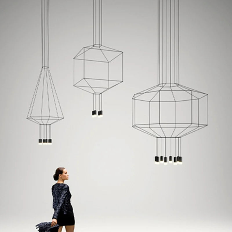 Nordic Black Wireflow Pendant Light