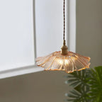 Vintage Flower Glass Pendant Light