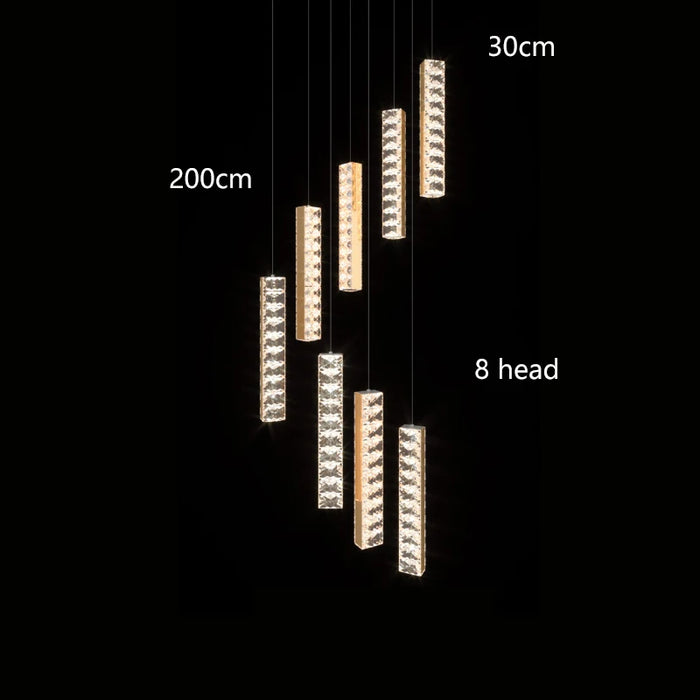 Golden Prisms Chandelier