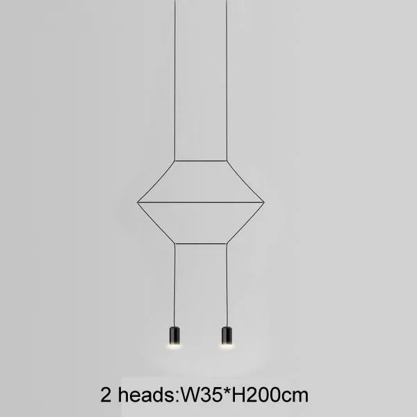 Nordic Black Wireflow Pendant Light