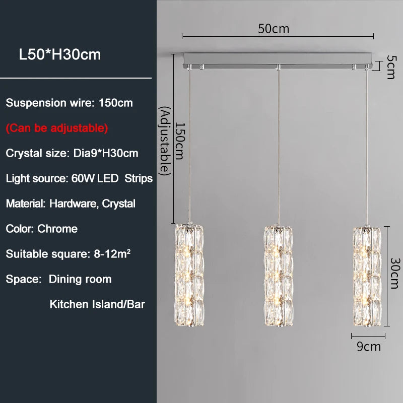 Crystal Diamond Pendant Light