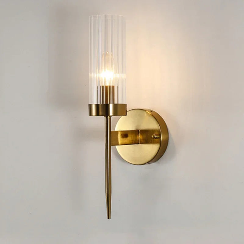 Fluted Glass Wall Light
