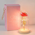 SEDOL Forever Rose in Glass Dome Enchanted Flower Gift with LED Lights for Romantic Valentines Day Mother’s Birthday Decorations for Her Anniversary Present