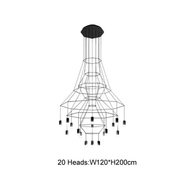 Nordic Black Wireflow Pendant Light