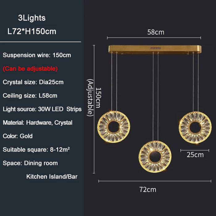 Crystal Ring Chandelier