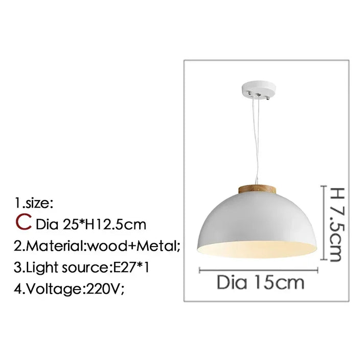 Nordic Dome LED Pendant Lamp