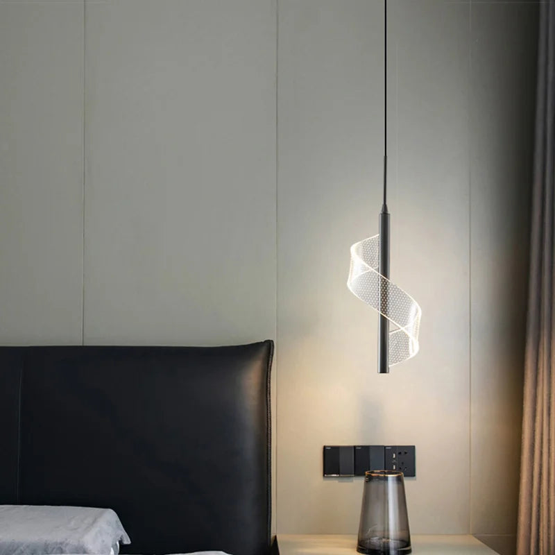 Golden Spiral Pendant Light