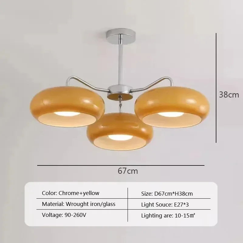 Retro Orange Glass Ceiling Light