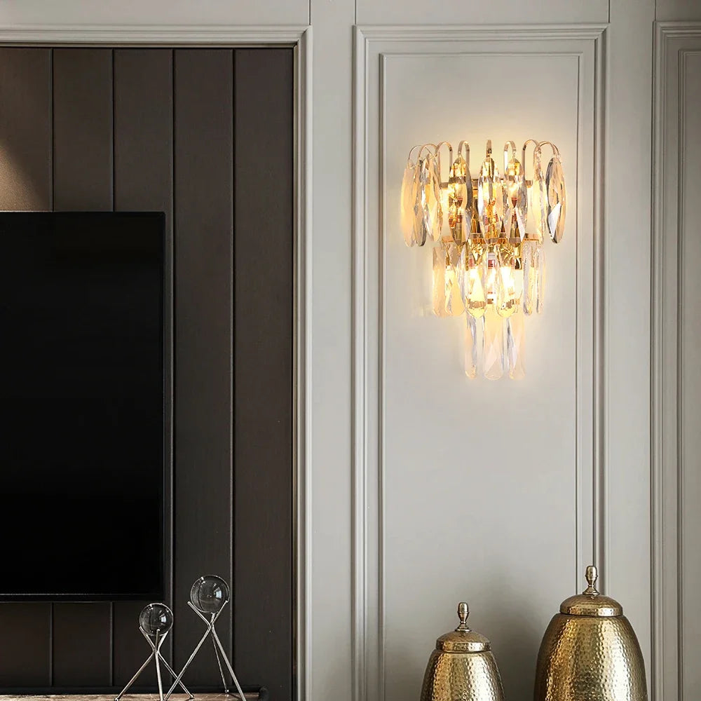 Crystal Tears Wall Light