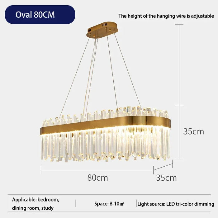 Gold Crystal Pendant Light