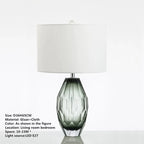 Smoked Glass Table Lamp