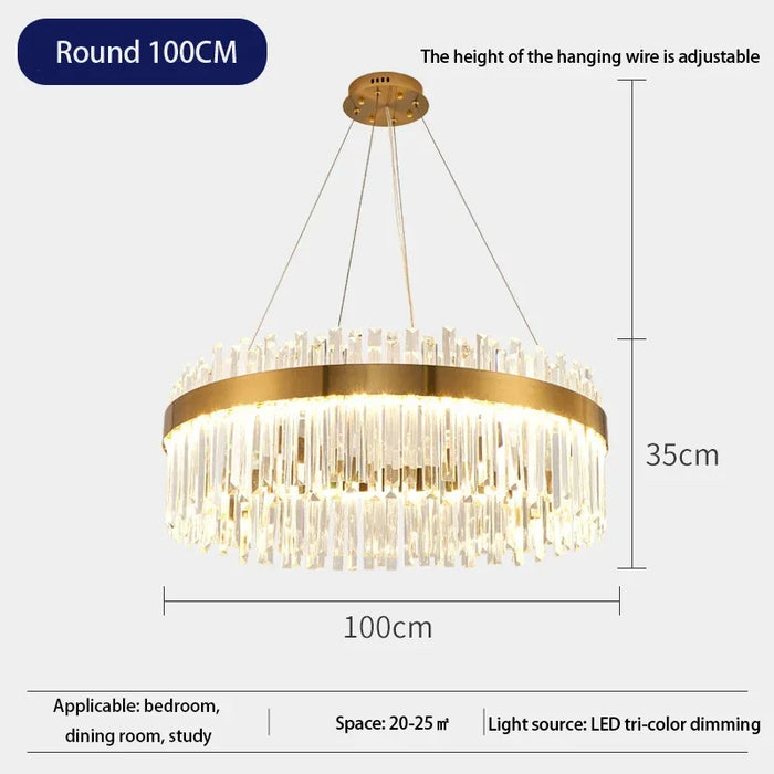 Gold Crystal Pendant Light