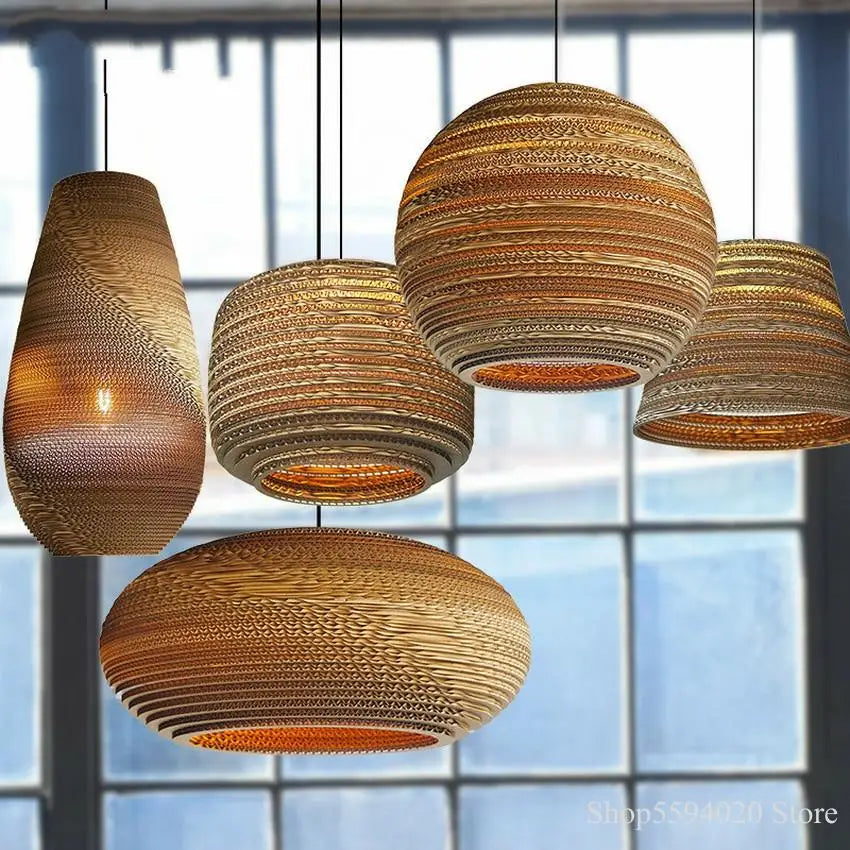 Southeast Asian Silkworm Pendant Lamp
