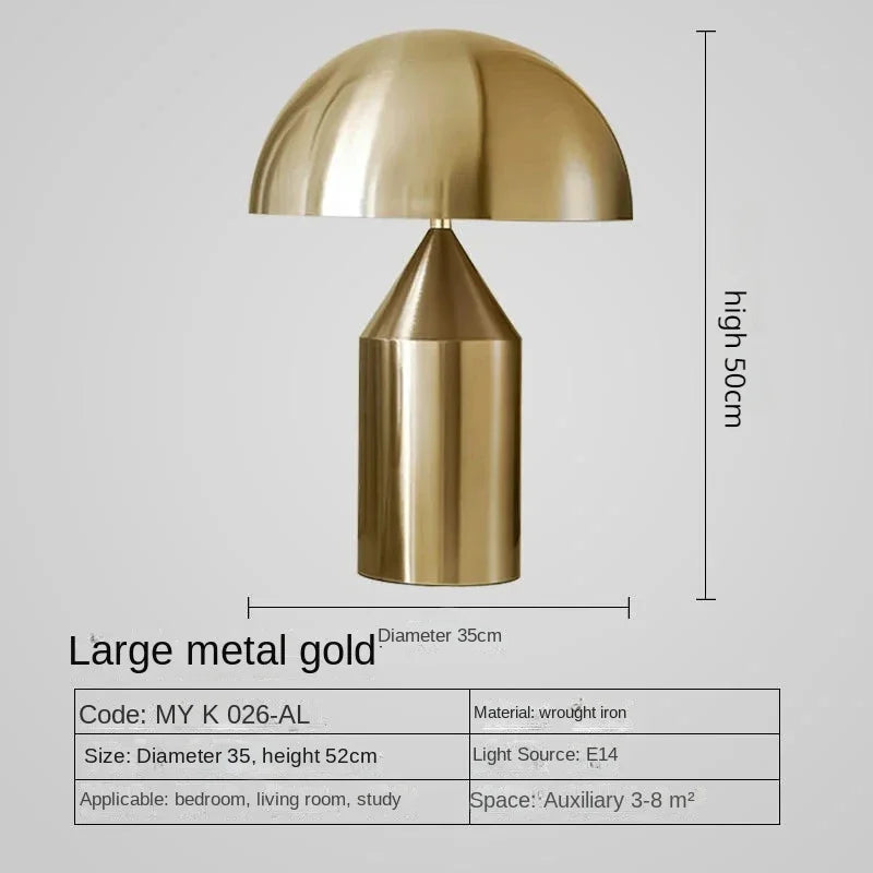 Gold Mushroom Table Lamp