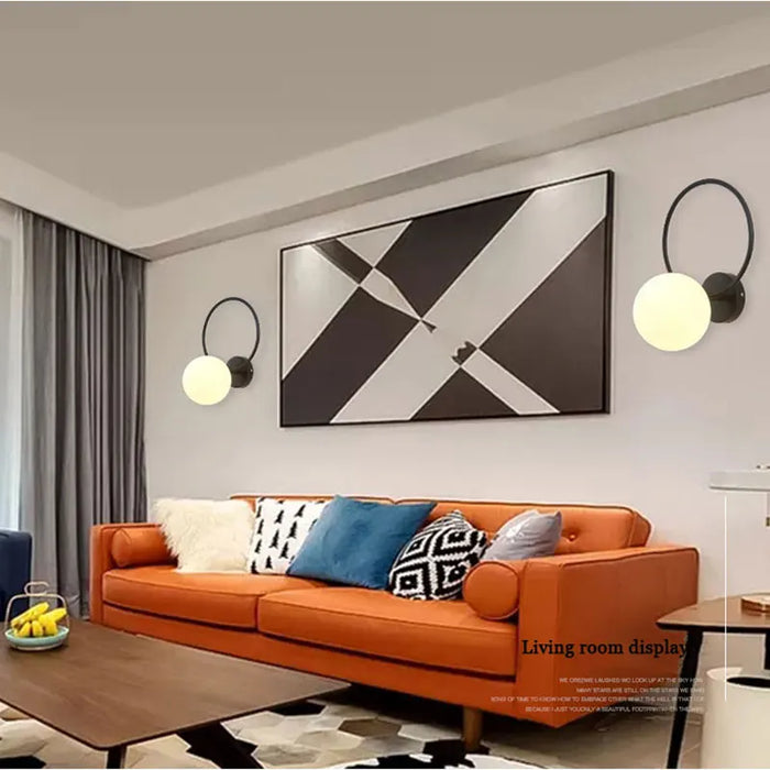 Framed Orb Wall Light
