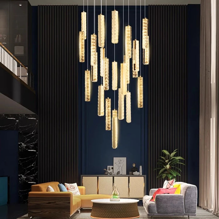 Golden Prisms Chandelier