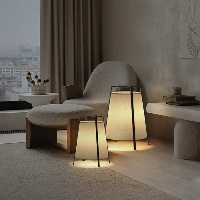 Japanese Retro Fabric Floor Lamp