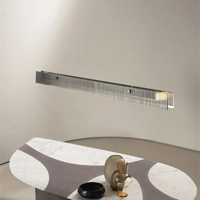 Fluted Crystal Pendant Lamp