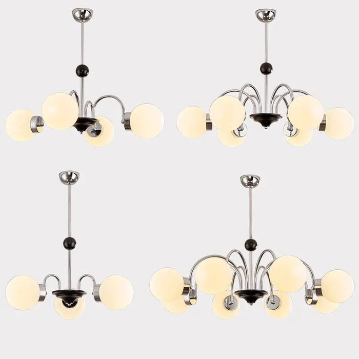 Nordic Chrome Glass Ball Chandelier
