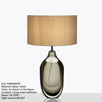 Smoked Glass Table Lamp