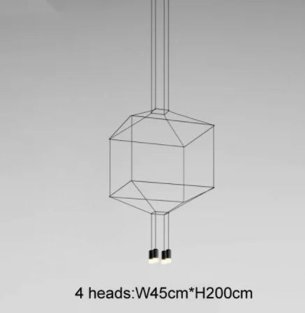 Nordic Black Wireflow Pendant Light