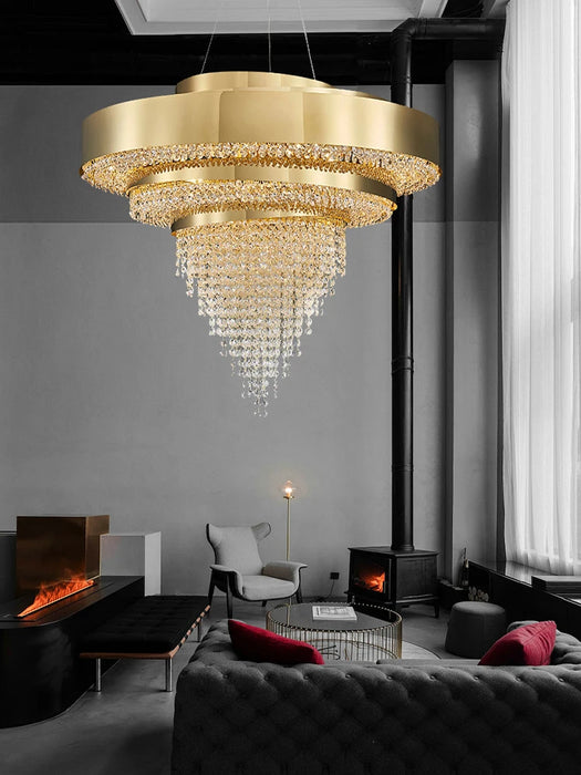 Crystal Cascade Chandelier