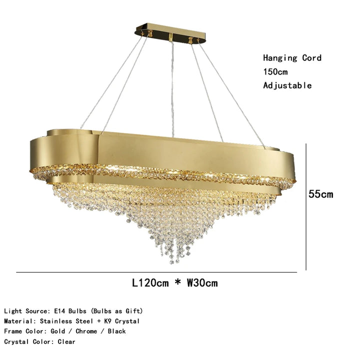 Crystal Cascade Chandelier