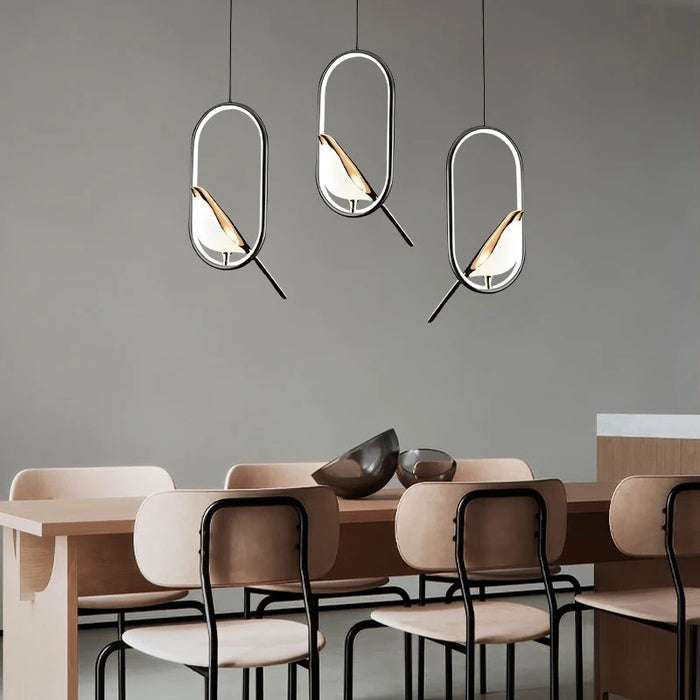 Magpie Bird Pendant Lamp