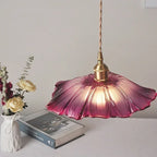 Vintage Flower Glass Pendant Light