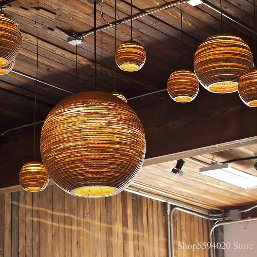 Southeast Asian Silkworm Pendant Lamp