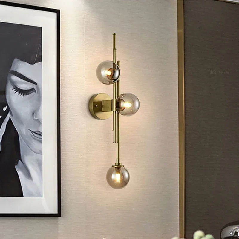 Golden Cluster Wall Light
