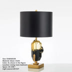 Smoked Glass Table Lamp