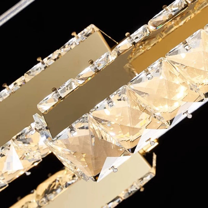 Golden Prisms Chandelier