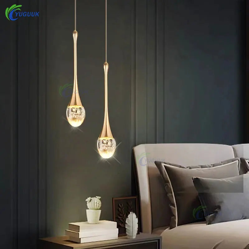 Teardrop Pendant Crystal Light