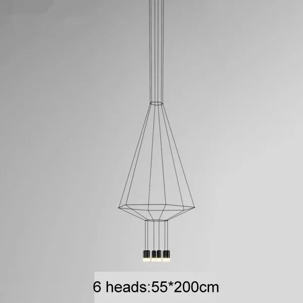 Nordic Black Wireflow Pendant Light