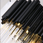 Black Crystal Staircase Chandelier