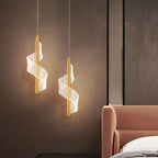 Golden Spiral Pendant Light