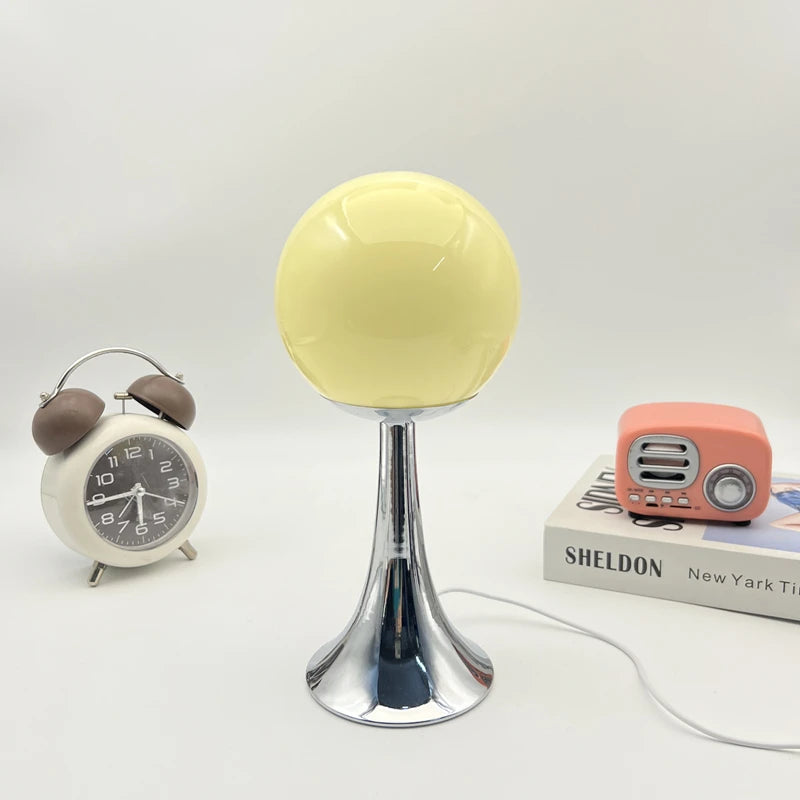 Round Glass Table Lamp