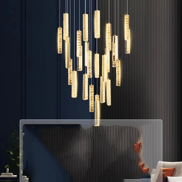 Golden Prisms Chandelier