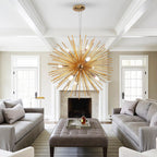 Modern Aluminum Dandelion Pendant Light Sputnik Hedgehog Led Ceiling Lamp Chandelier Nordic Decor Living Dining Room Fixture