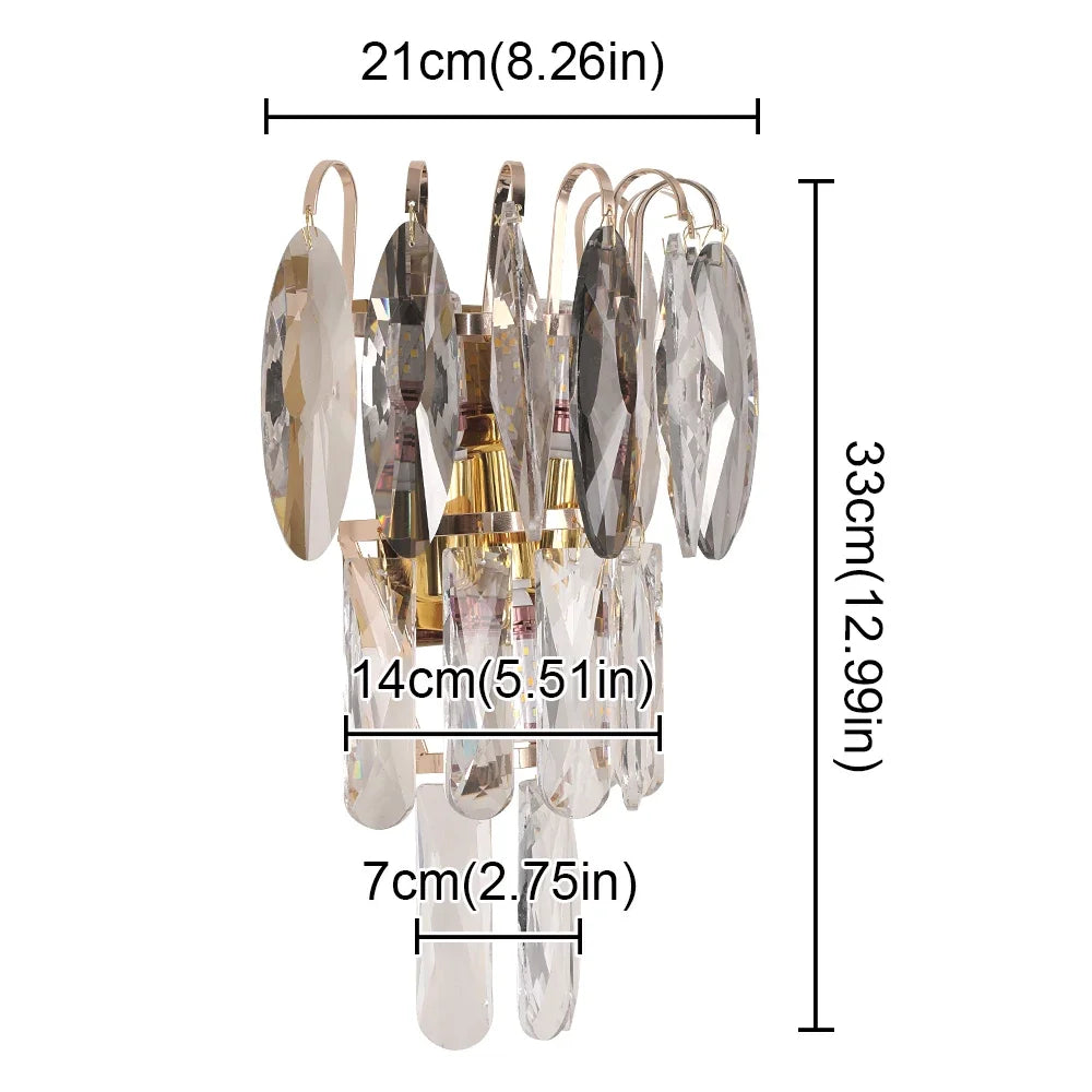 Crystal Tears Wall Light
