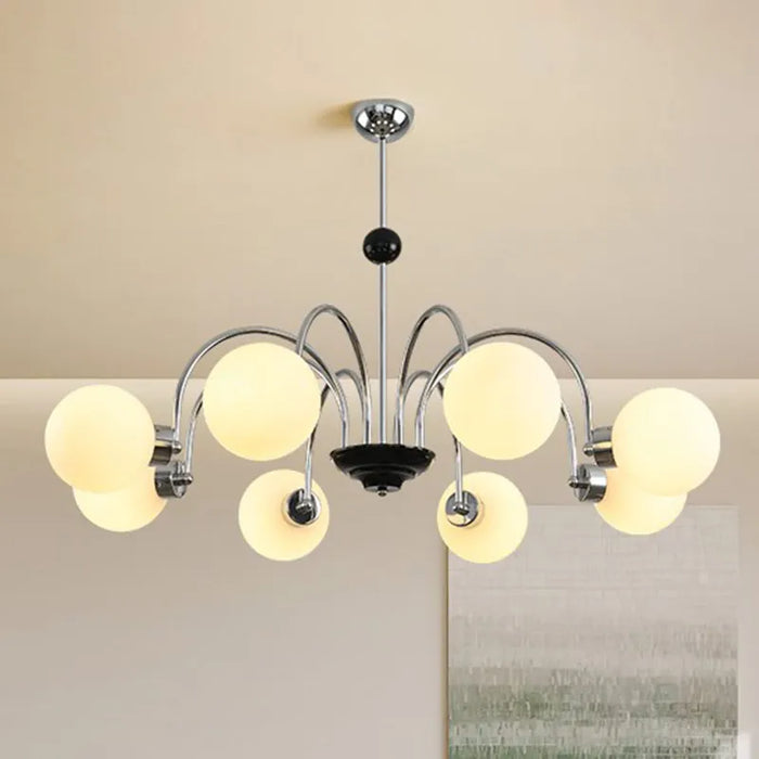 Nordic Chrome Glass Ball Chandelier