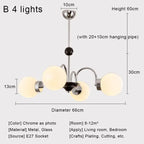 Nordic Chrome Glass Ball Chandelier