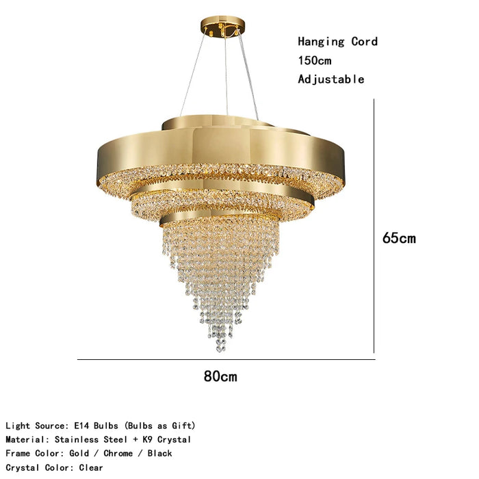 Crystal Cascade Chandelier