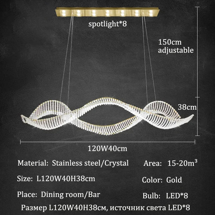 Ocean Wave Crystal Chandelier